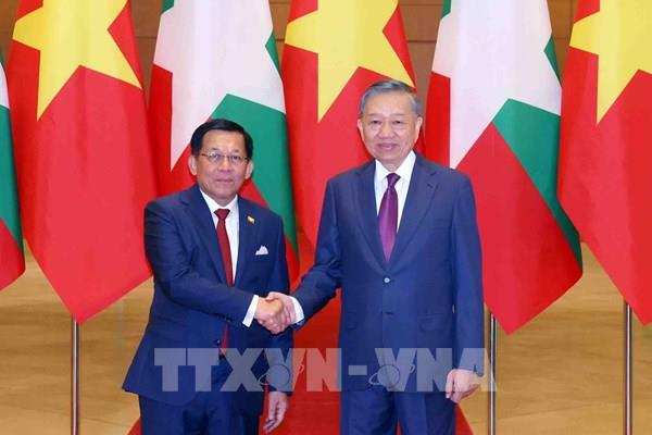 Tổng Bí thư, Chủ tịch nước Tô Lâm hội đàm với Tổng thống Myanmar Min Aung Hlaing