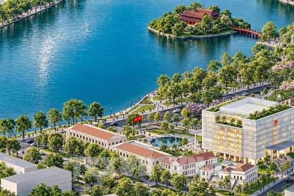 Dự kiến diện mạo hồ Hoàn Kiếm và vùng phụ cận tầm nhìn 100 năm