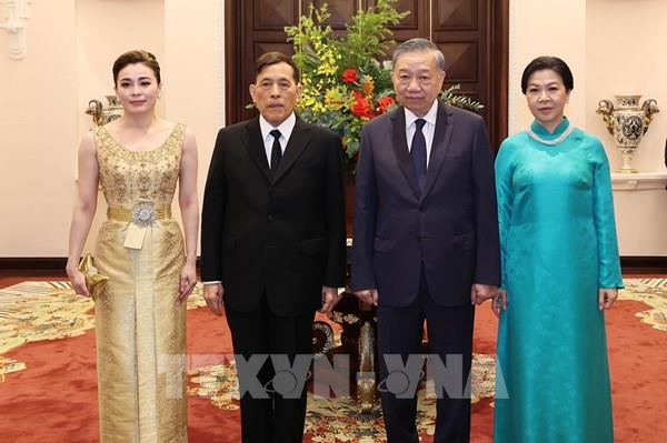 Tổng Bí thư, Chủ tịch nước Tô Lâm chủ trì chiêu đãi Nhà vua Vương quốc Thái Lan và Hoàng hậu