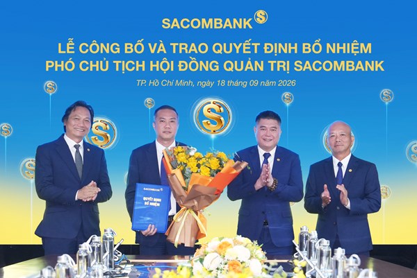 Sacombank có thêm Phó Chủ tịch Hội đồng quản trị