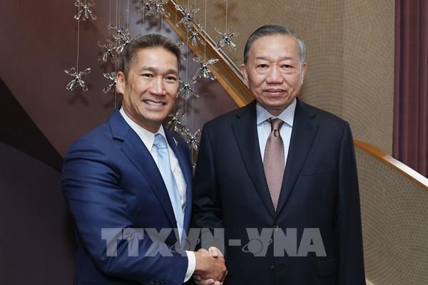 Tổng Bí thư, Chủ tịch nước Tô Lâm tiếp Quyền Bộ trưởng Hải quân Hoa Kỳ Hùng Cao