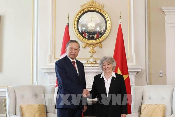 Tổng Bí thư, Chủ tịch nước Tô Lâm hội kiến với Toàn quyền Canada Louise Arbour