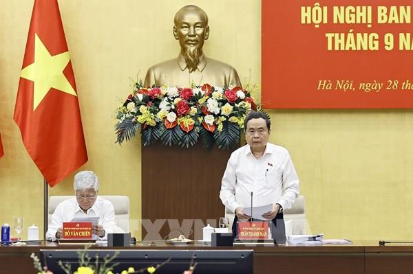 Chủ tịch Quốc hội Trần Thanh Mẫn chủ trì Hội nghị Ban Thường vụ Đảng ủy Quốc hội