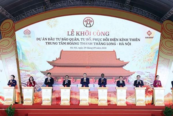 Tổng Bí thư, Chủ tịch nước Tô Lâm dự Lễ khởi công Dự án đầu tư bảo quản, tu bổ, phục hồi Điện Kính Thiên