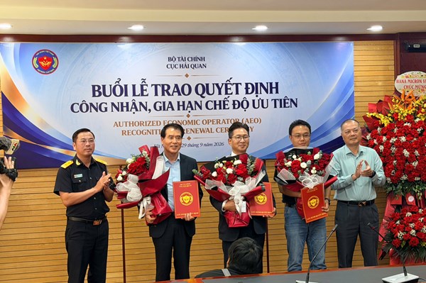 Cục Hải quan công nhận, gia hạn chế độ ưu tiên cho 7 doanh nghiệp