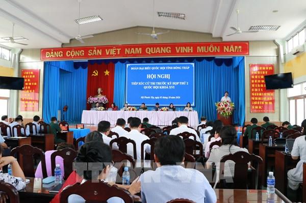 Cử tri Đồng Tháp kiến nghị nhiều vấn đề với Đoàn ĐBQH tỉnh