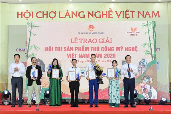 Trao 55 sản phẩm đạt giải Hội thi sản phẩm thủ công mỹ nghệ Việt Nam năm 2026
