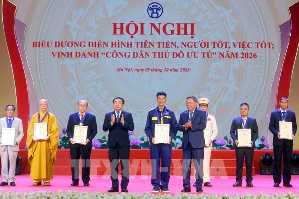 Hà Nội vinh danh 9 “Công dân Thủ đô ưu tú” năm 2026