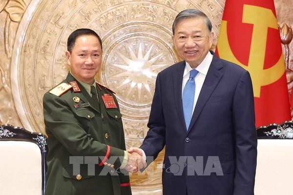 Tổng Bí thư, Chủ tịch nước Tô Lâm tiếp Phó Thủ tướng, Bộ trưởng Bộ Quốc phòng Lào