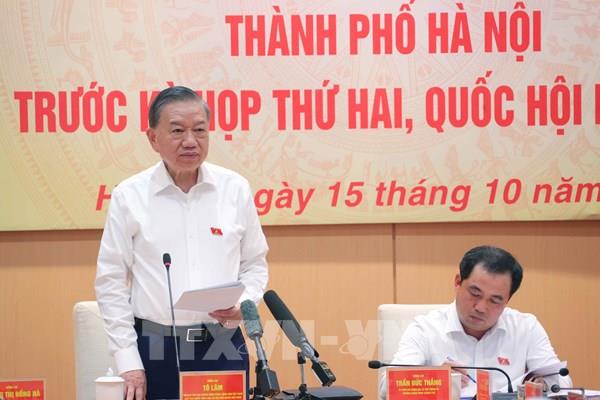 Tổng Bí thư, Chủ tịch nước Tô Lâm dự buổi làm việc chuẩn bị Kỳ họp thứ Hai, Quốc hội khóa XVI của Đoàn đại biểu Quốc hội Hà Nội