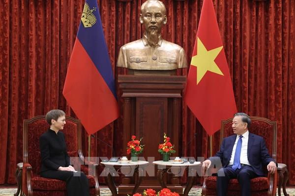 Tổng Bí thư, Chủ tịch nước Tô Lâm tiếp Thủ tướng Công quốc Liechtenstein