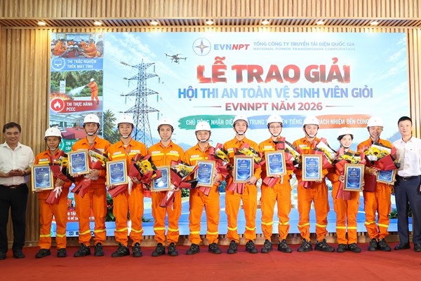 Vinh danh 40 an toàn vệ sinh viên giỏi cấp Tổng công ty Truyền tải điện Quốc  gia năm 2026