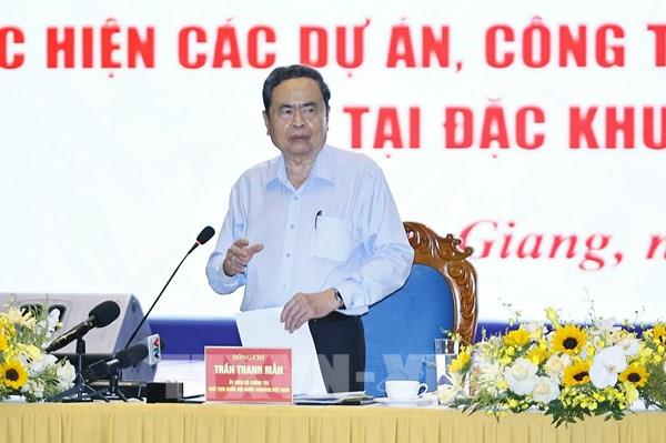 Chủ tịch Quốc hội Trần Thanh Mẫn nhấn mạnh tinh thần "3 không" trong thực hiện dự án phục vụ APEC 2027