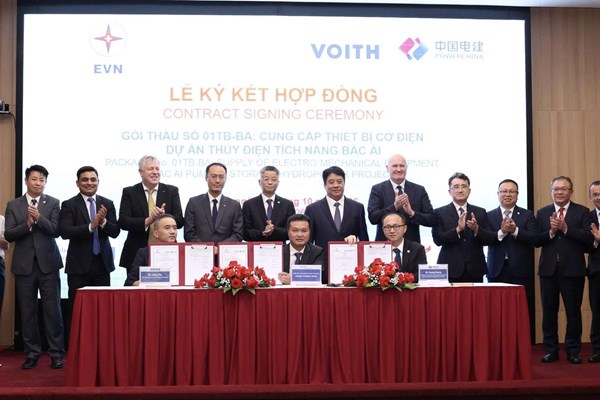EVN ký hợp đồng hơn 4.460 tỷ đồng cung cấp thiết bị cho thủy điện tích năng Bác Ái