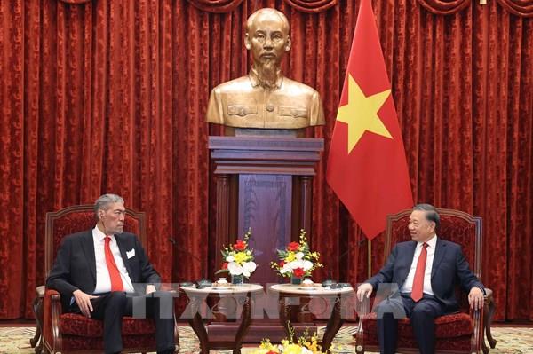 Tổng Bí thư, Chủ tịch nước Tô Lâm tiếp Đoàn đại biểu cấp cao Đảng Phong trào Cánh tả Thống nhất Cộng hòa Dominica