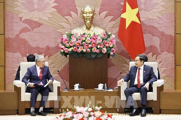 Chủ tịch Quốc hội Trần Thanh Mẫn tiếp Chủ tịch Hội Hữu nghị Hàn Quốc - Việt Nam