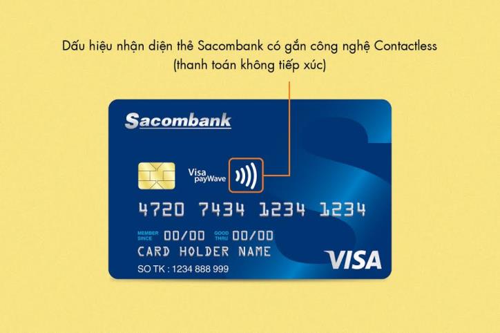 Biểu tượng thanh toán không tiếp xúc Sacombank