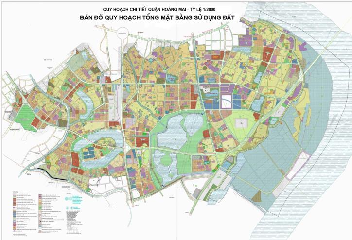 Bản đồ quy hoạch chi tiết quận Hoàng Mai