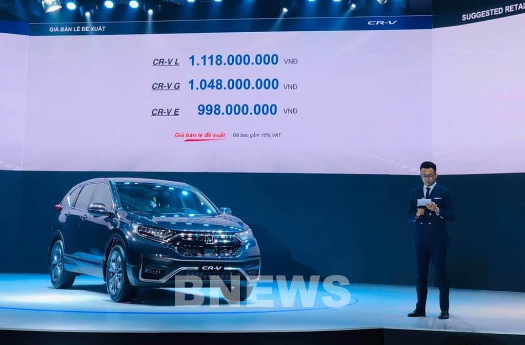 Với doanh số bán 3.226 xe, Honda CR-V xếp ở vị trí thứ 3 trong Top 10 mẫu xe bán chạy nhất thị trường Việt Nam. Ảnh: Văn Xuyên/BNEWS/TTXVN