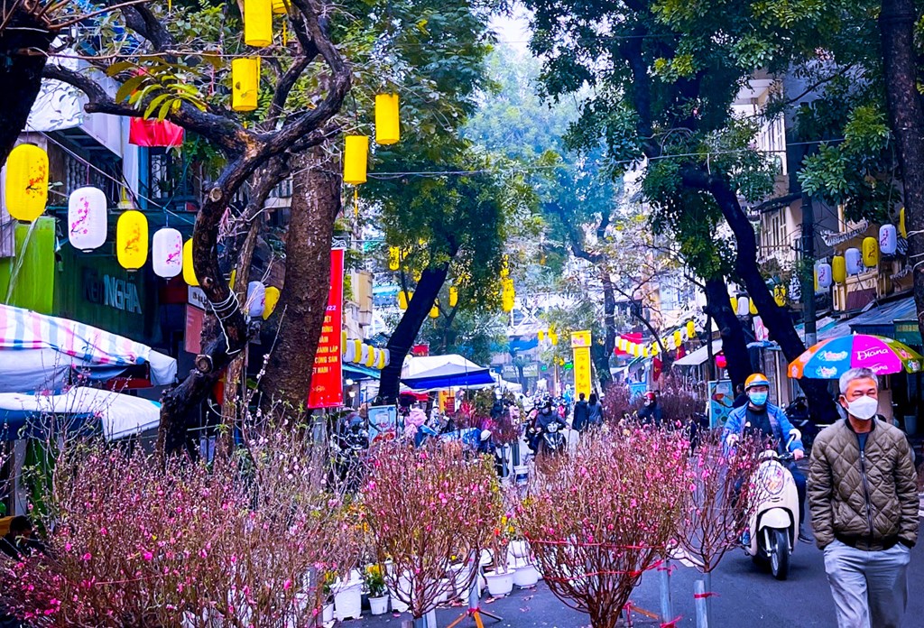 Những con phố phường Hà Nội xuất hiện rực rỡ và sôi động đến rất khác biệt so với mọi ngày. Hãy cùng chiêm ngưỡng hình ảnh đầy màu sắc của một Hà Nội Tết đầy sôi động, ấm áp và đón chào niềm vui đầu xuân.