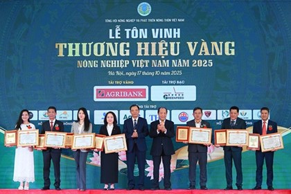  Tôn vinh 90 Thương hiệu Vàng Nông nghiệp Việt Nam năm 2025