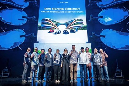 VinFast hợp tác chiến lược với 6 đại lý xe máy điện tại Indonesia