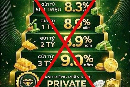 Cảnh báo giả mạo Vietcombank phát tán poster lãi suất để lừa đảo