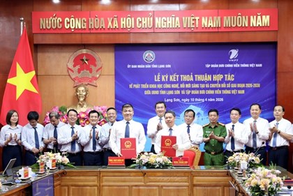 Lạng Sơn và VNPT ký hợp tác phát triển khoa học công nghệ, chuyển đổi số