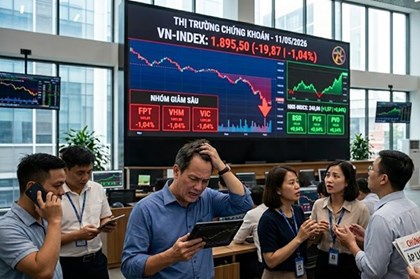 VN-Index thủng mốc 1.900 điểm: Áp lực bán tháo lan rộng phiên 11/5