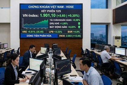 VN-Index giữ vững mốc 1.900 điểm: Dòng tiền phân hóa mạnh phiên 12/5