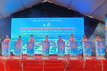 Cà Mau khởi công 1.000 căn nhà cho hộ nghèo, khó khăn