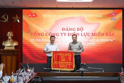 Đảng bộ EVNNPC nhận Cờ thi đua của Đảng bộ Chính phủ 5 năm liền