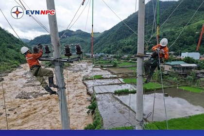 Khôi phục cấp điện cho hơn 91% khách hàng bị ảnh hưởng bởi bão số 1