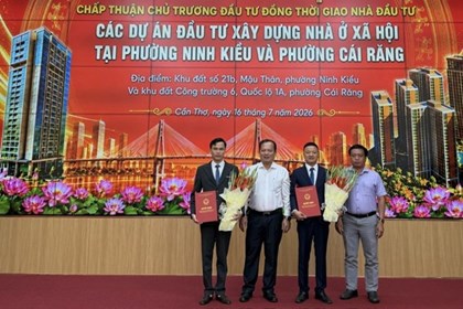 Cần Thơ trao quyết định đầu tư hai dự án nhà ở xã hội gần 5.956 tỷ đồng