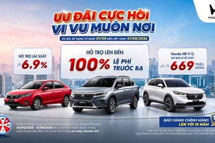 Honda ưu đãi lệ phí trước bạ, hỗ trợ khách hàng mua xe tháng 8