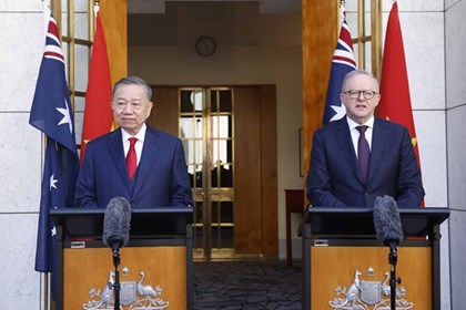 Tổng Bí thư, Chủ tịch nước Tô Lâm và Thủ tướng Australia gặp gỡ báo chí