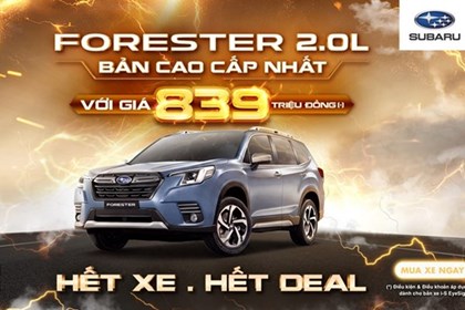 Bảng giá xe Subaru tháng 9/2026: Nhiều mẫu xe được áp dụng giá ưu đãi đặc biệt