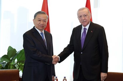 Tổng Bí thư, Chủ tịch nước Tô Lâm gặp Tổng thống Thổ Nhĩ Kỳ Recep Tayyip Erdogan bên lề Đại hội đồng Liên hợp quốc khóa 81 Tổng Bí thư, Chủ tịch nước Tô Lâm gặp Tổng thống Thổ Nhĩ Kỳ Recep Tayyip Erdogan bên lề Đại hội đồng Liên hợp quốc khóa 81