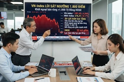 VN-Index lùi sát ngưỡng 1.800 điểm, khối ngoại bán ròng hơn 1.000 tỷ đồng