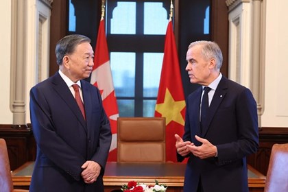 Tổng Bí thư, Chủ tịch nước Tô Lâm hội đàm với Thủ tướng Canada Mark Carney