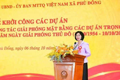 Phù Đổng đồng loạt khởi công 19 dự án hướng tới Ngày Giải phóng Thủ đô