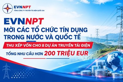 EVNNPT mời ngân hàng thu xếp hơn 200 triệu EUR cho 8 dự án