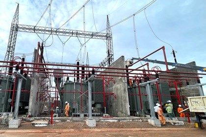 PTC3 đóng điện máy biến áp AT1 900MVA tại Trạm biến áp 500kV Di Linh