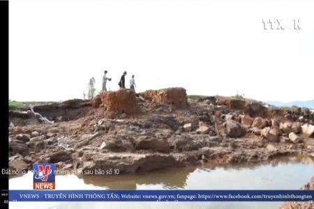 Đất nông nghiệp bị nhiễm mặn sau bão số 10