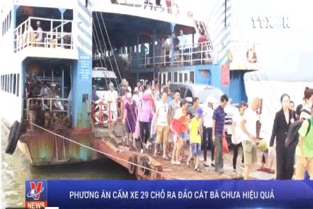 Phương án cấm xe 29 chỗ ra đảo Cát Bà chưa hiệu quả