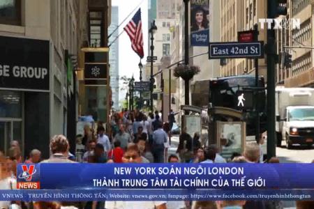 New York soán ngôi London thành trung tâm tài chính của thế giới