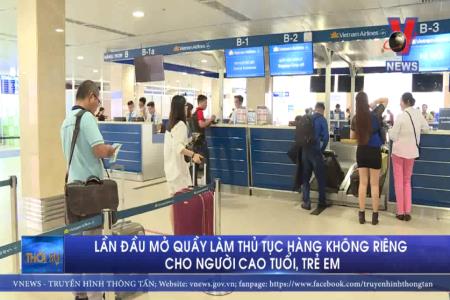 Trẻ nhỏ và người già sẽ có quầy check-in riêng tại sân bay