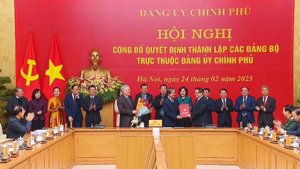 Quyết định thành lập 15 Đảng bộ thuộc Đảng uỷ Chính phủ
