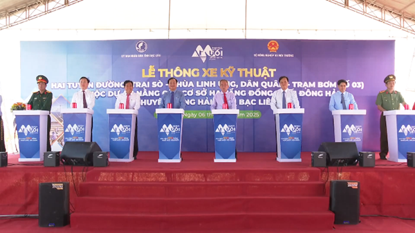  Thông xe kỹ thuật 2 tuyến đường nâng cấp cơ sở hạ tầng đồng muối