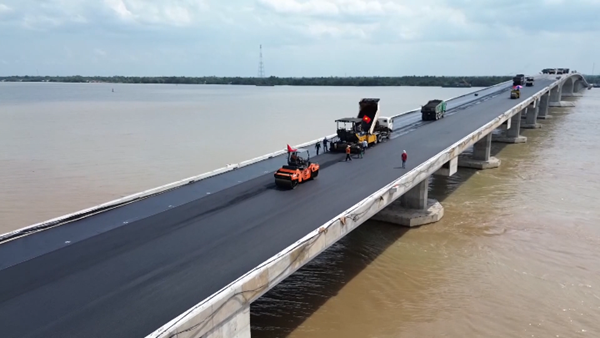 Thi công cầu Đại Ngãi 2 để đưa vào vận hành trong tháng 6